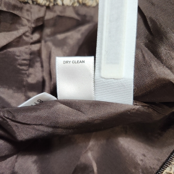 SIZE 6p Loft Skirt knee length Brown and tan color Ann Taylor LOFT - Picture 8 of 8